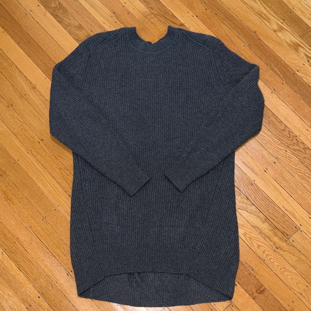 rag & bone Women's Gray Long Sleeve Sweater Dress